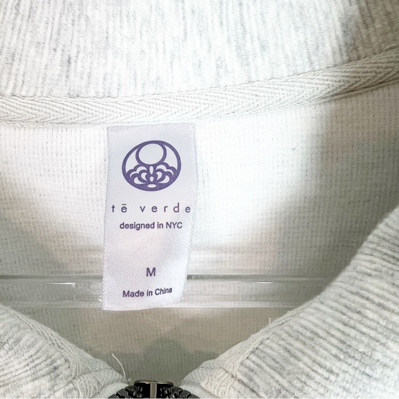 TE VERDE GRAY 1/2 ZIP PULLOVER SWEATSHIRT WOMENS SZ MEDIUM - Picture 2 of 5